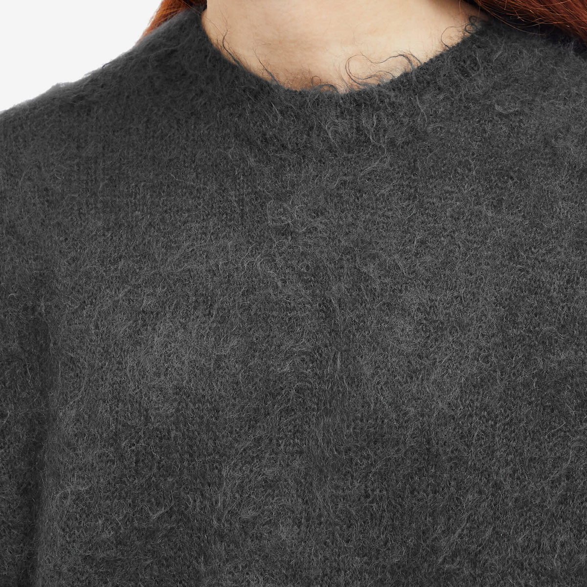 Auralee Women's Brushed Super Kid Mohair Knit in Ink Black