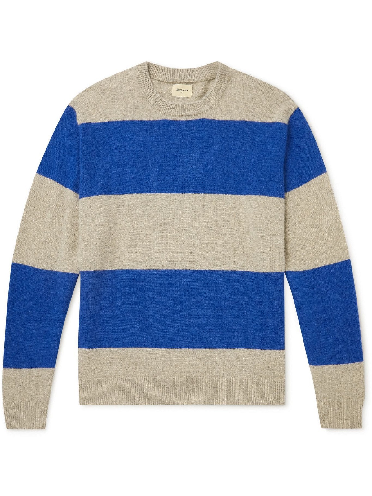 Photo: Bellerose - Donal Striped Wool-Blend Sweater - Blue