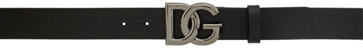 Photo: Dolce & Gabbana Black Crossover 'DG' Belt