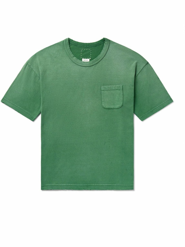 Photo: Visvim - Distressed Garment-Dyed Cotton-Jersey T-Shirt - Green
