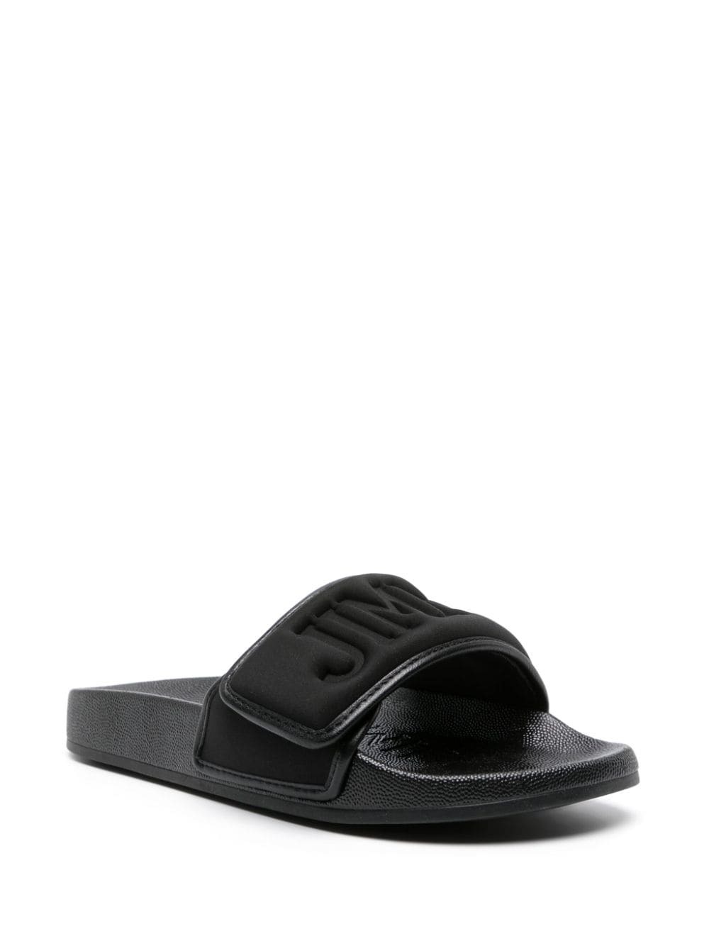 JIMMY CHOO - Fitz/f Leather Pool Slippers Jimmy Choo