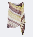 SIR Vivia tie-detail striped top