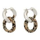 Bottega Veneta Silver Dalmatian Chain Earrings