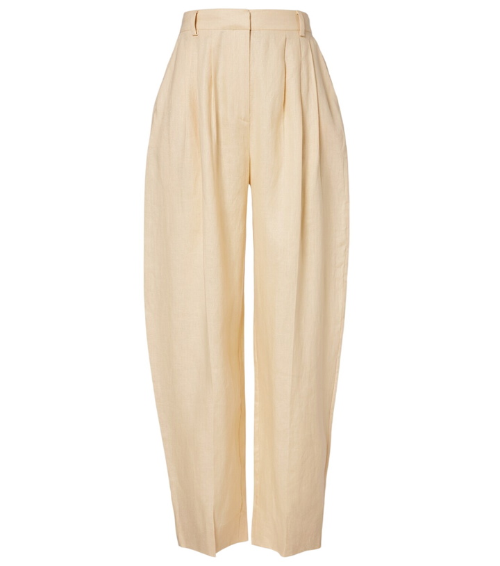 Photo: Posse Rio pleated linen barrel-leg pants