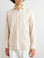 Zegna - Garment-Dyed Silk Shirt - Neutrals