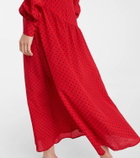 Alessandra Rich Polka-dot silk midi dress