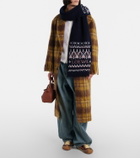 Loewe Logo sequined wool-blend jacquard scarf