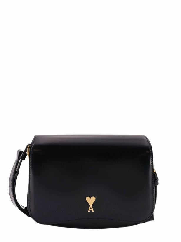 Photo: Ami Alexandre Mattiussi Leather Shoulder Bag With Logo Monogram