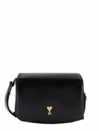 Ami Alexandre Mattiussi Leather Shoulder Bag With Logo Monogram