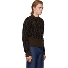 Stefan Cooke Brown and Black Jacquard Sweater