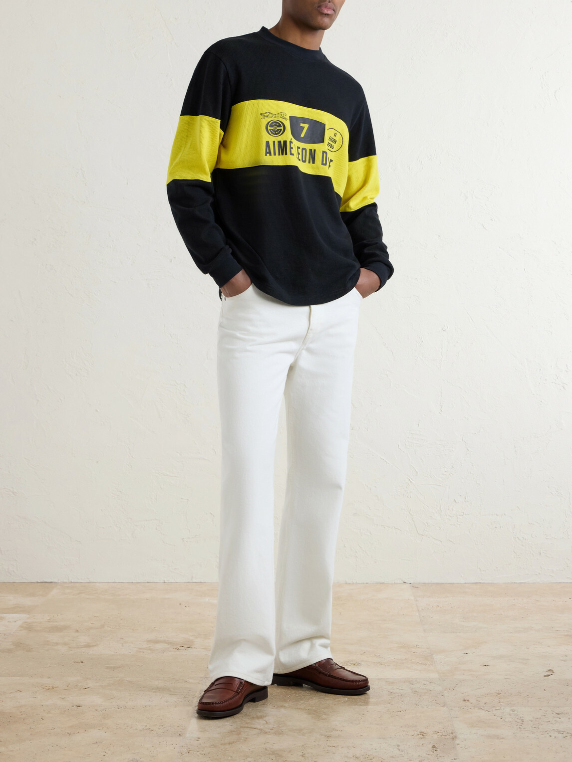 Aimé Leon Dore - Rally Logo-Print Cotton Sweater - Black