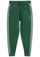 Boss Panelled Cotton-blend Sweatpants Green