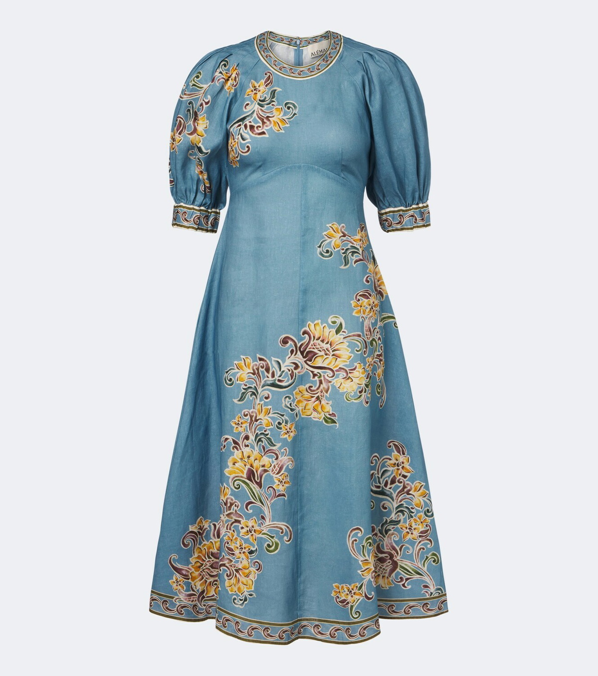 Alémais Joan floral linen midi dress