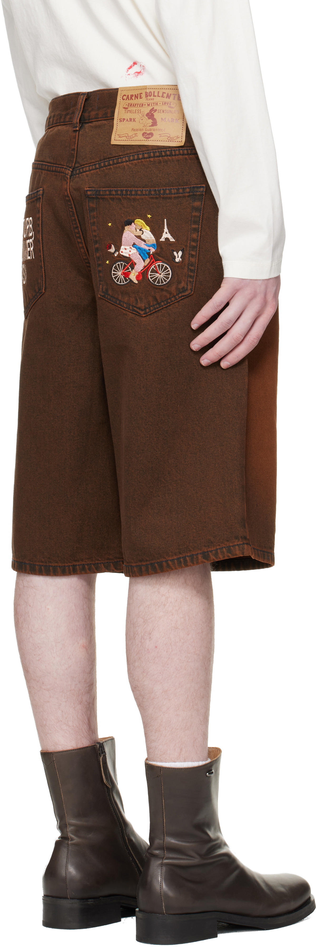 Carne Bollente Brown 'Summer Fantasies' Denim Shorts