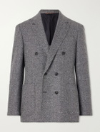 Canali - Kei Herringbone Wool and Cashmere-Blend Suit Jacket - Black