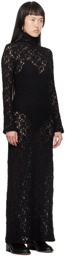 Chloé Black Smocked Maxi Dress