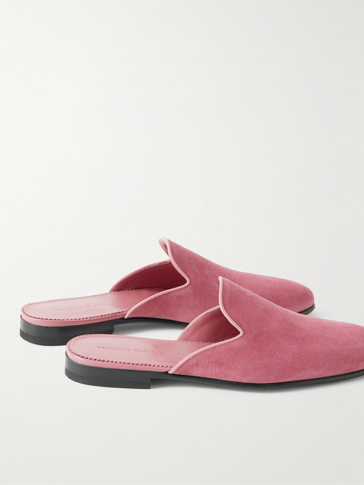 Pink backless fashion loafers