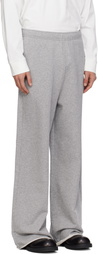 MM6 Maison Margiela Gray Embroidered Logo Sweatpants
