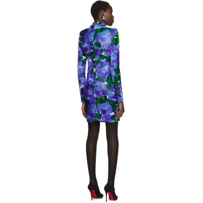 Richard Quinn Blue Floral Dress