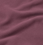 Brunello Cucinelli - Fleece-Back Stretch-Cotton Jersey Sweatshirt - Burgundy