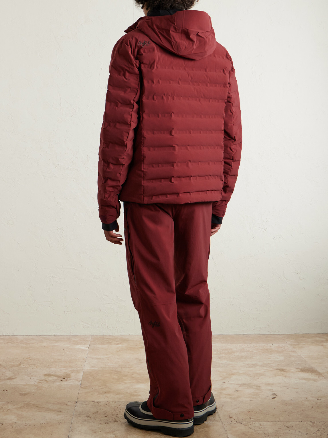 Aztech Mountain - Pyramid Quilted Hooded Ski Jacket - Burgundy