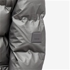 Rains Women's W Alta Puffer Parka Jacket in Metallic Grey