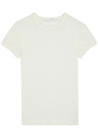 Mother The Itty Bitty Ringer Ribbed Cotton T-shirt White