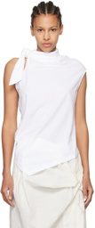 ISSEY MIYAKE White Knot Tank Top