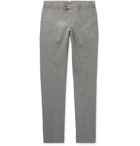 Loro Piana - Slim-Fit Washed Cotton-Blend Trousers - Gray