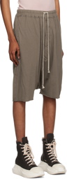 Rick Owens DRKSHDW Gray Drawstring Shorts