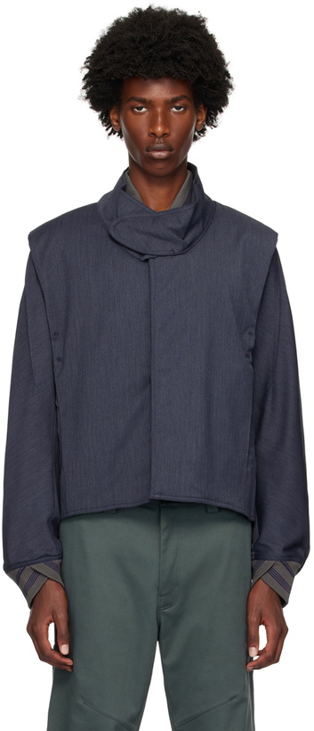 Photo: Kiko Kostadinov Navy Ohne Bomber Jacket