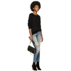Pierre Balmain Blue Distressed Biker Jeans