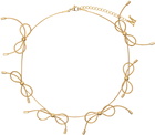 Marland Backus Gold Bow Necklace