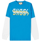 Gucci Men's Interlock Logo T-Shirt in Blue