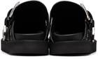 Toga Virilis Black Eyelet Metal Sabot Slip-on Loafers