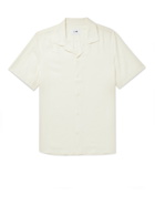 NN07 - Miyagi Camp-Collar Garment-Dyed Lyocell and Linen-Blend Shirt - Neutrals