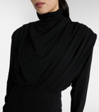 Mugler Draped jersey gown