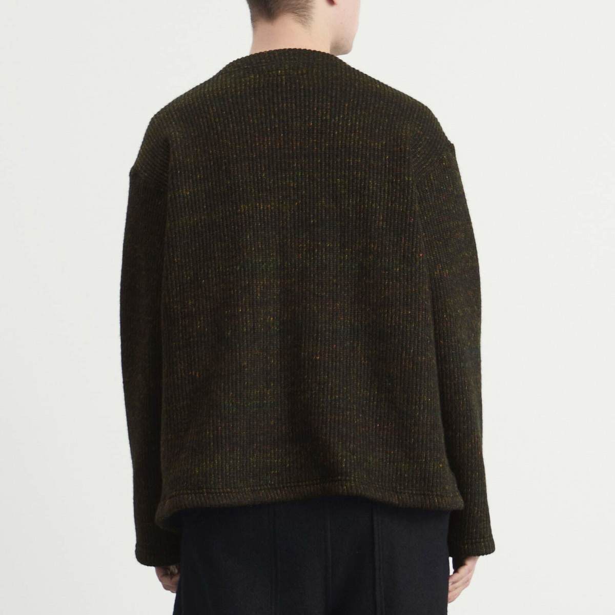 Engineered Garments Men's Nep Knit Cardigan in Brown