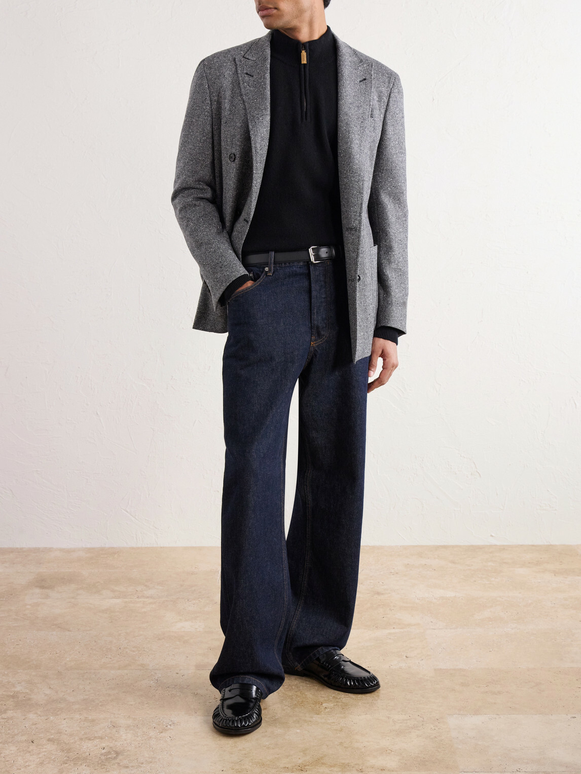 William Lockie - Wool Half-Zip Sweater - Black