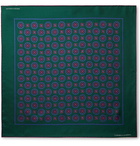 Turnbull & Asser - Printed Silk-Twill Pocket Square - Green