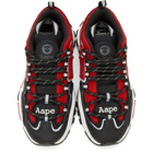 AAPE by A Bathing Ape Black and Red Dimension Sneakers