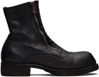 Guidi Black Horse Double Front Zip Boots