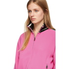 Dolce and Gabbana Pink Cady Zip Track Jacket