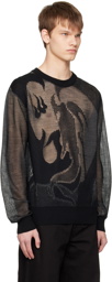 Feng Chen Wang Black Phoenix Sweater
