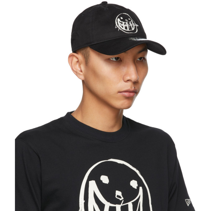 Yohji Yamamoto Black New Era Edition Smile Logo Cap Yohji Yamamoto