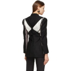 Pushbutton Black Deconstructed Bustier Blazer