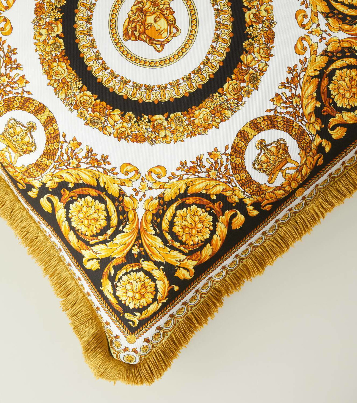 Versace Home Crete De Fleur silk cushion