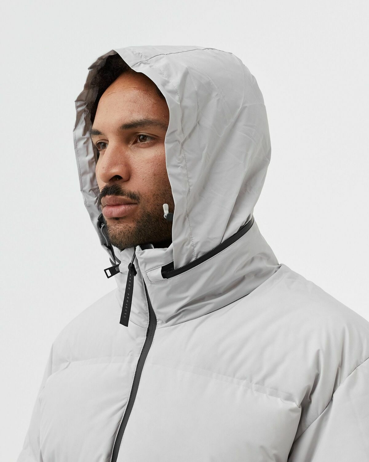 Norse Projects Stand Collar Short Down Jacket Grey - Mens - Down ...
