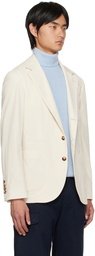 Brunello Cucinelli Off-White Corduroy Blazer