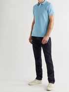 TOM FORD - Garment-Dyed Cotton-Piqué Polo Shirt - Blue